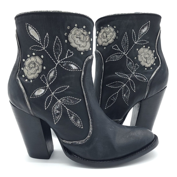 Old Gringo Marillyn Short 6 Inch Black Heeled Boot Women's Size 7 B - Picture 1 of 15